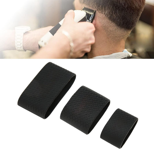 3 Pcs Clipper Protective Sleeve, Clipper Sleeve for Barbers, Barber Grippers Silicone Non Slip Electric Clipper Bands for Baber Tool